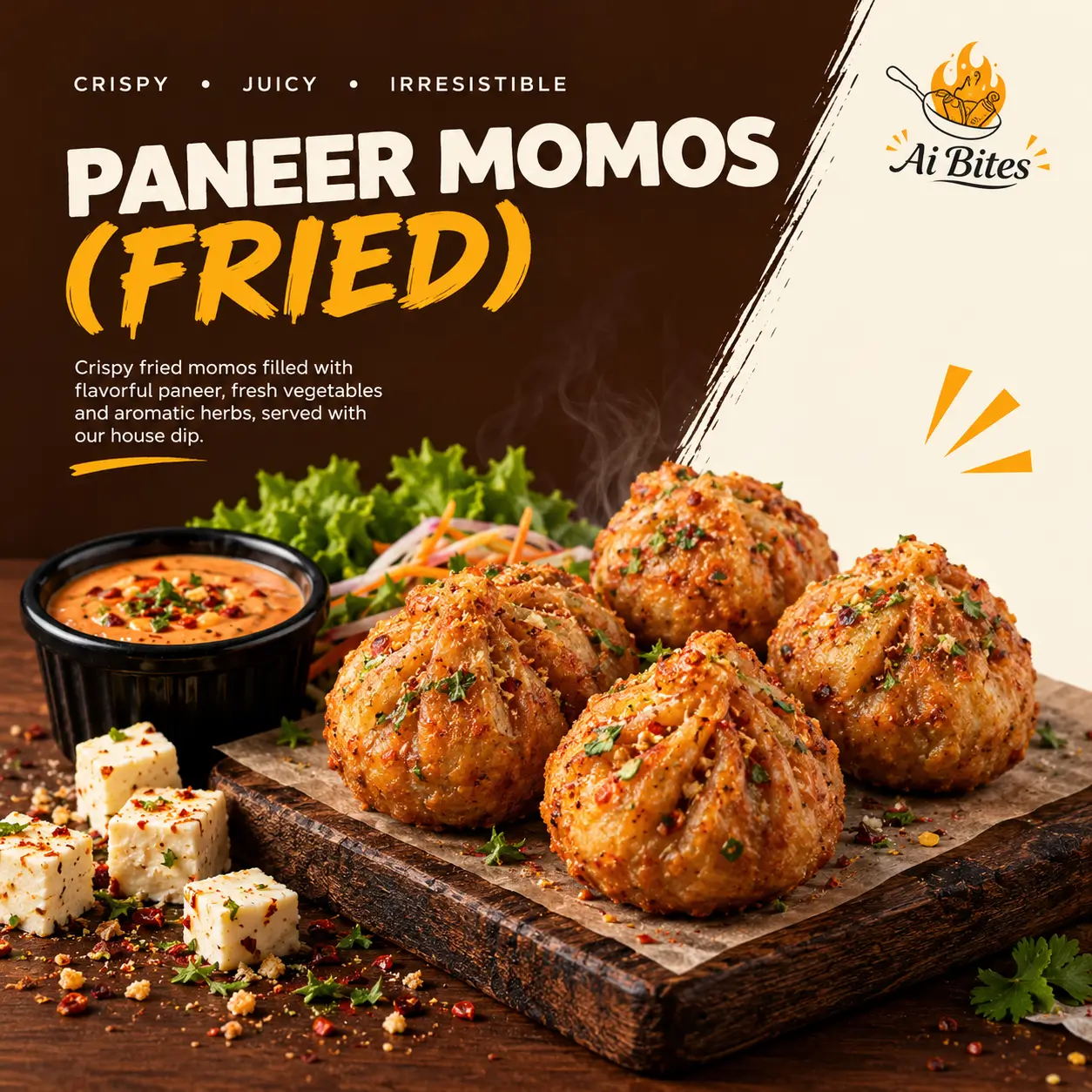 Paneer Momos (Fried, 5 Pcs)