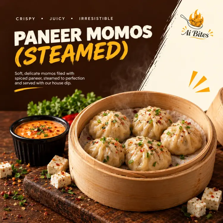 Paneer Momos (Steamed, 5 Pcs)