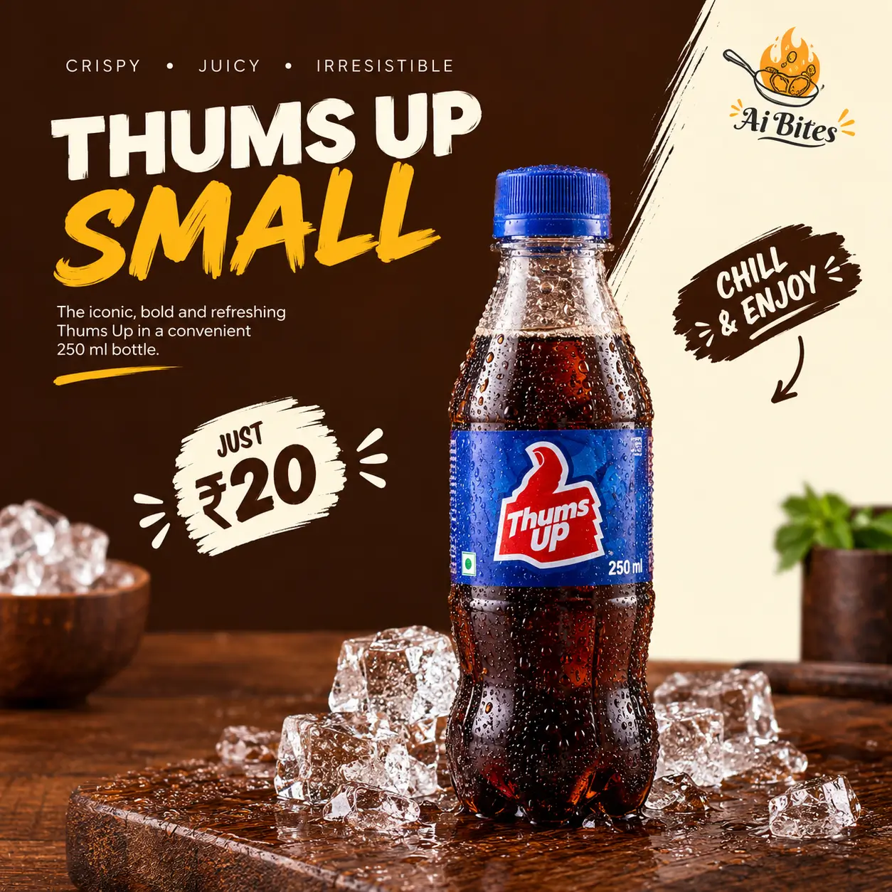 Thums Up Small (PET Bottle, 250 ml)
